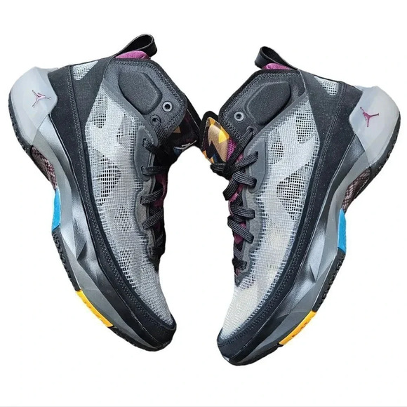 Nike Air Jordan XXXVII 37‎ Bordeaux Black Midnight Fog DD6958-001 Men's Size 8 - Picture 4 of 9